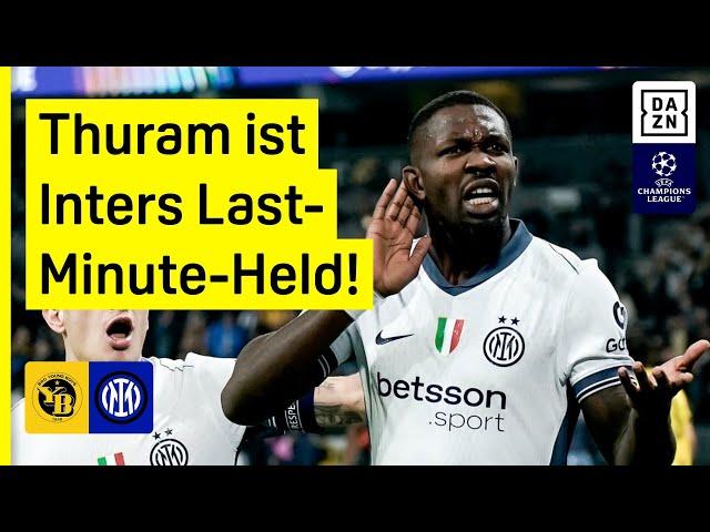 90.+ 3! Thuram lässt Inter jubeln: YB Bern - Inter Mailand | UEFA Champions League | DAZN Highlights