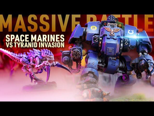 Space Marines vs Tyranids! 8,000+ Points Clash in an EPIC Battle! Warhammer 40,000