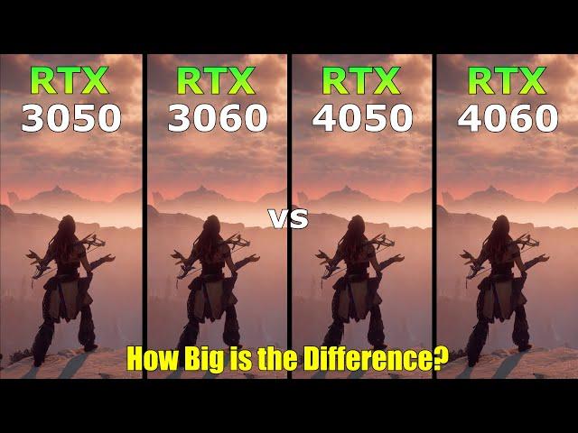 RTX 3050 vs RTX 3060 vs RTX 4050 vs RTX 4060 - Gaming Test - How Big is the Difference?