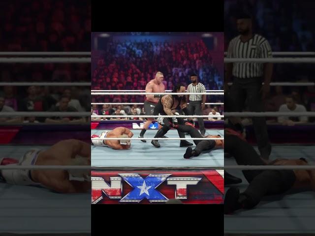 WWE 2K24 Brock Lesnar Roman Reigns Vs The Undertaker Cody Rhodes Extreme Rules Match