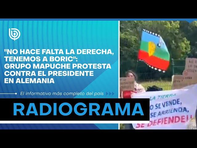 "No hace falta la derecha, tenemos a Boric": grupo mapuche protesta contra el presidente en Alemania