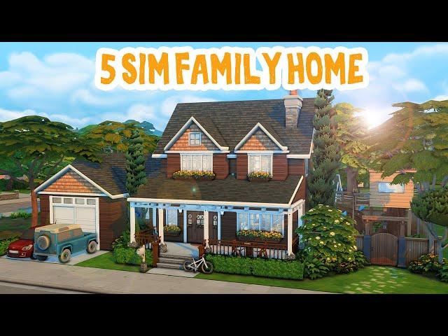 5 Sim Family Home || The Sims 4: Speed Build