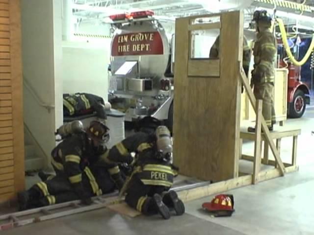 Firefighter Basement Window Extraction