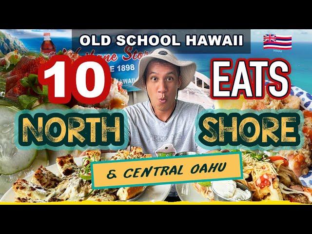 ULTIMATE FOOD TOUR on Oahu's North Shore & Central Oahu! 10 Best Eats And Old School HAWAII Diners