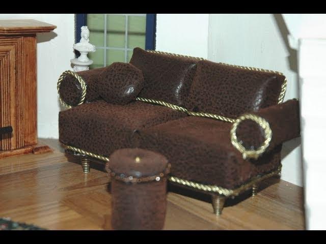 Sofa. How to Make a Miniature Sofa 1:12 Dollhouse by Garden of Imagination GOI
