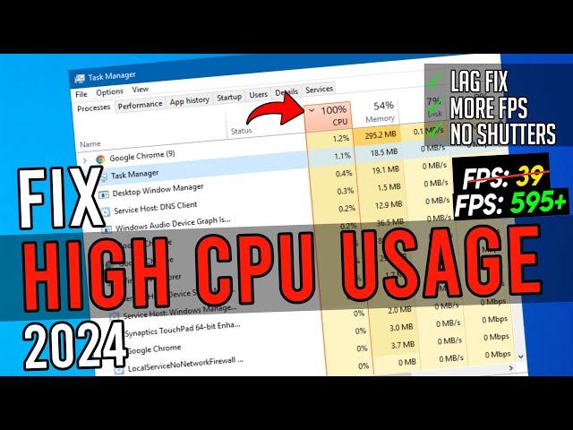 How to Fix 100% CPU Usage | Fix High CPU Usage while GAMING in 2024!