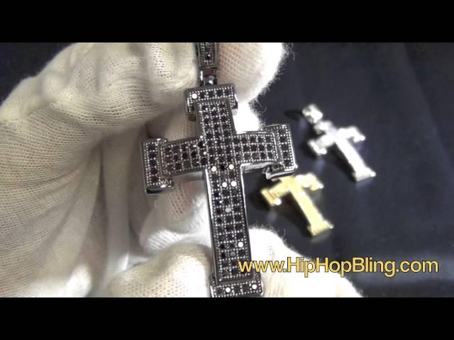 Micropave Small Bling Bling CZ Cross Hip Hop Style