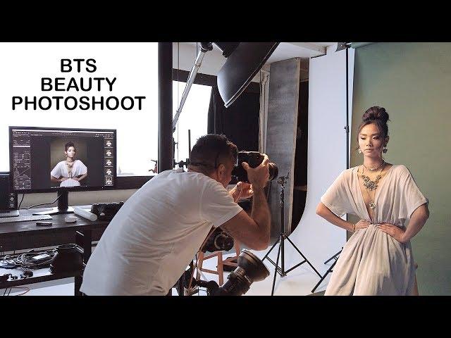 BTS Photoshoot of Glowy beauty photography Shot With Canon EOS R