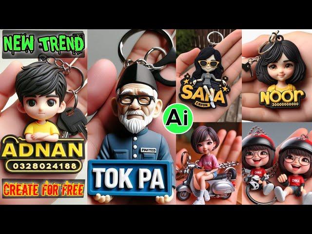 How To Create 3D Ai Key Chain Boy & Girl images | Viral Photo Editing | Bing App Creater Tutorial