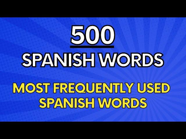 Most Important Spanish Words and Pronunciation With Pictures