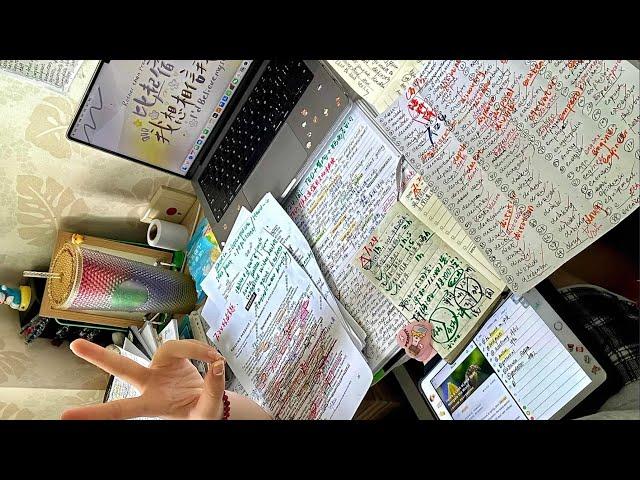 STUDY WITH ME 3hrs | Background noise,no music |ASMR | real sound｜motivation｜writing sound