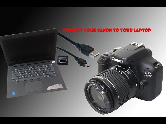 How to connect canon eos 4000D camera to laptop for live view shoot | Canon T100 to laptop via USB.