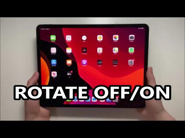 How to Rotate iPad Pro Screen & Lock Orientation