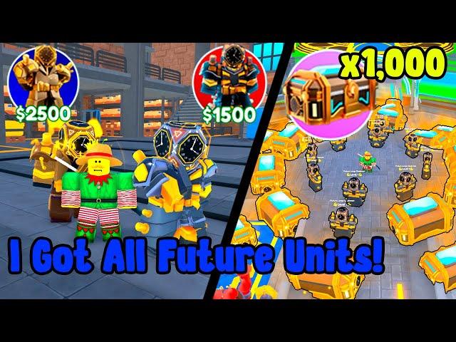I Got All Future Units And Open 1,000 Future Crates In Toilet Tower Defense!