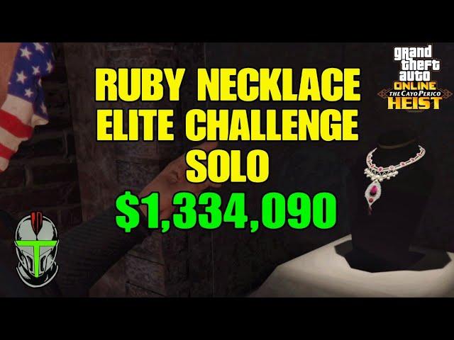 Ruby Necklace SOLO Elite Challenge! Cayo Perico GTA Online