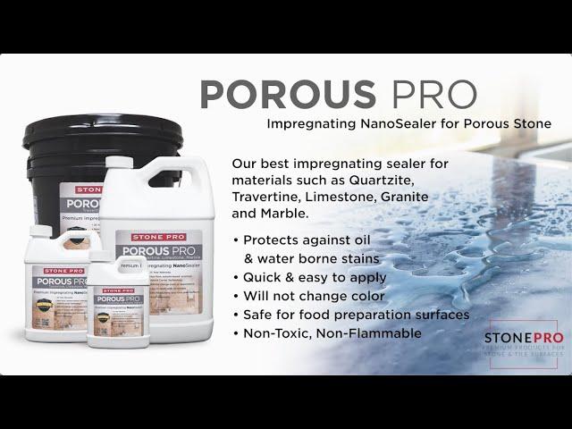 Porous Pro Sealer on Quartzite - Safely Protecting from Water & Oil Stains