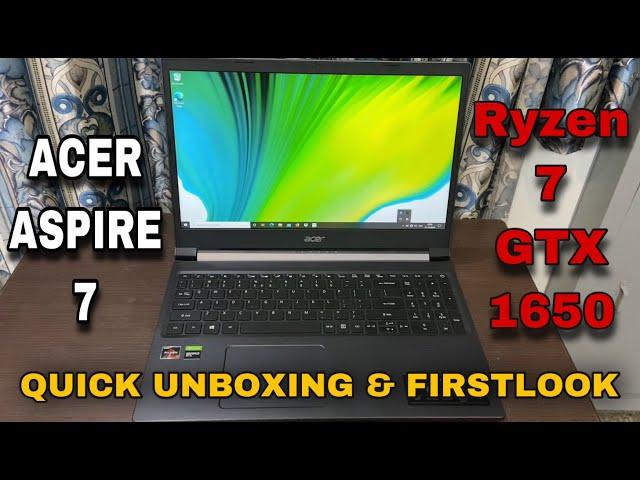 Acer Aspire 7 Ryzen 7 Gaming Laptop (Unboxing and First Look)  || TechLane ||