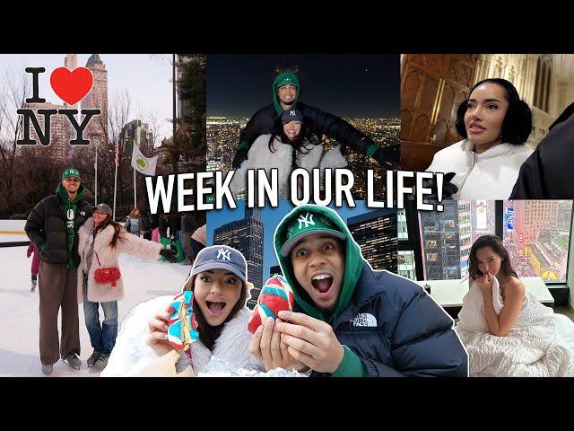 COME WITH US TO NEW YORK!! TRYING FOOD, STAYING IN TIMES SQUARE, ICE SKATING IN CENTRAL PARK + MORE!