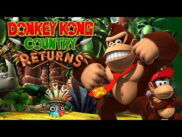 Donkey Kong Country Returns HD - Full Game 100% Walkthrough (No Damage)