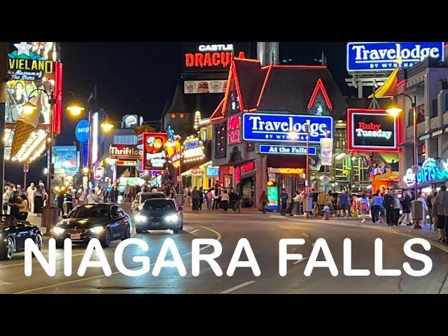 Niagara Falls CANADA - Friday Walking Tour In The City - Fallsview Casino Resort + Clifton Hill 