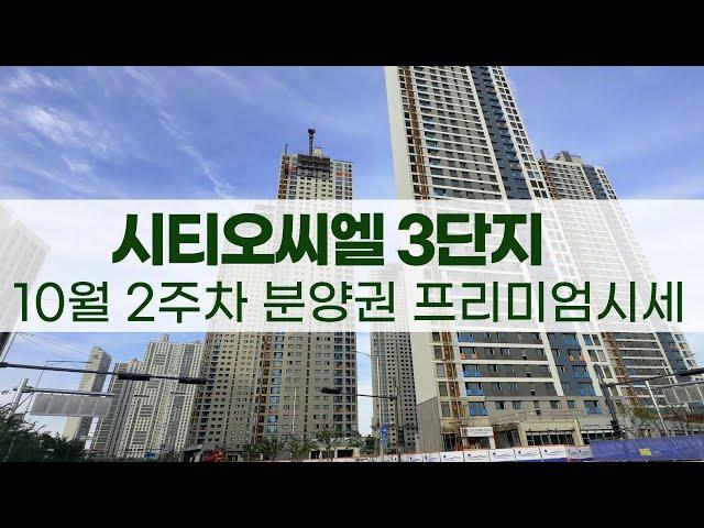 10월2주차) 시티오씨엘3단지 분양권 프리미엄 가격 호가시세. 매물접수&문의 부탁드립니다~