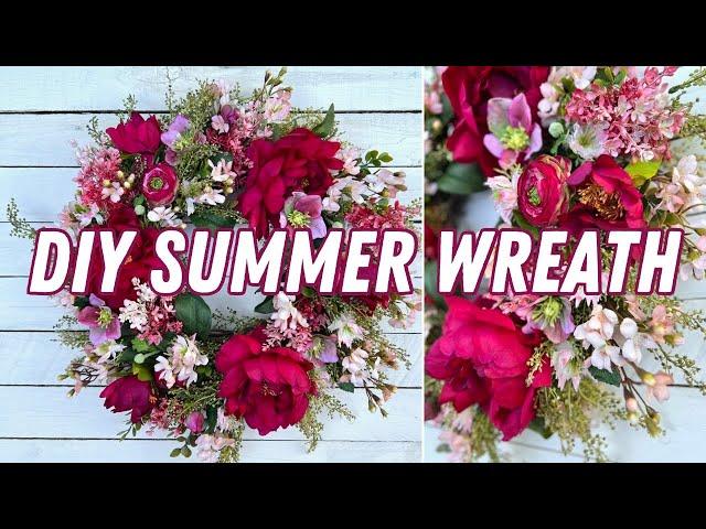 How to make a peony wreath with faux florals/  DIY Wreath Tutorial