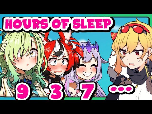 Girls "flex" their sleep hours. Kaela: