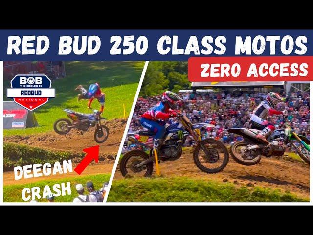 Haiden Deegan MASSIVE CRASH! Red Bud 250 Class Motos Raw Footage Hymas Masterpool Vialle Kitchen Jo