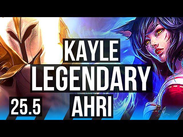 KAYLE vs AHRI (MID) | Rank 1 Kayle, 12/2/5, Legendary, 800+ games | EUW Challenger | 25.5