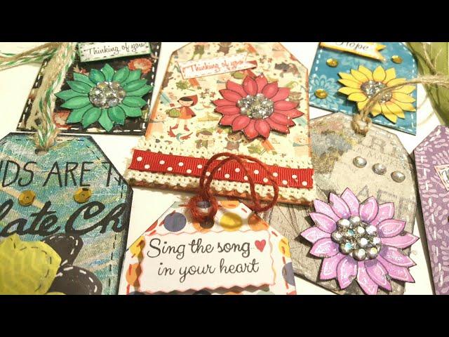 MAKING GIFT TAGS USING SCRAPS & EMBELLISHMENTS | DIY PAPER CRAFTS