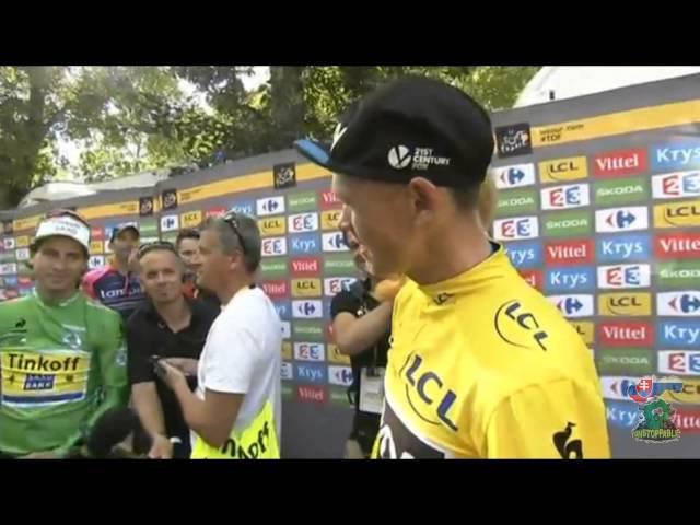 Another funny moment between Peter Sagan and Chris Froome - Tour de France 2015