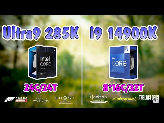 intel Core Ultra 9 285K vs intel Core i9 14900K Test Game