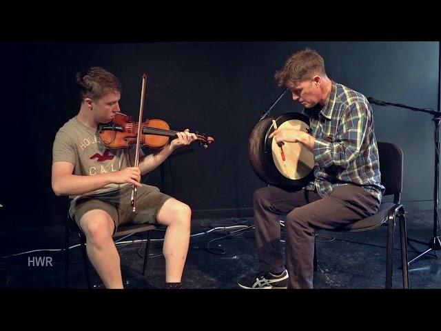 Jim Higgins: bodhrán (1) & fiddle - jigs, Teacher's Recital, Craiceann Bodhrán Festival 2019