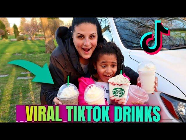 Trying Viral TIKTOK Starbucks Drinks **Secret Menu**