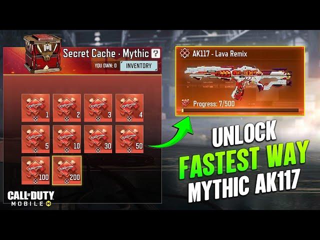 Fastest Way to Unlock Mythic AK117 Lava Remix in CODM - Free Secret Caches COD Mobile