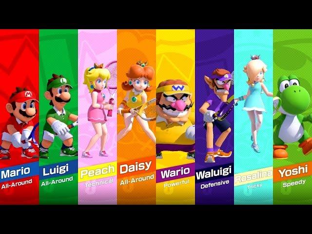 Mario Tennis Aces - All Characters