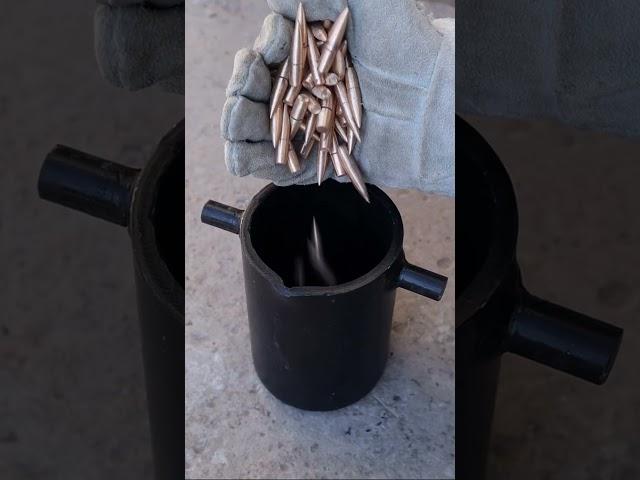 A Fail Casting x100 Bullets into Tanto - Melting  Metal