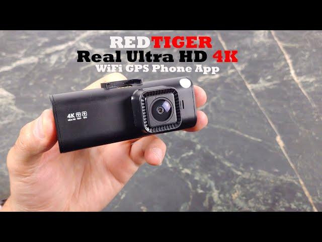 RedTiger WiFi GPS Dash Cam : Real Ultra HD 4K Resolution