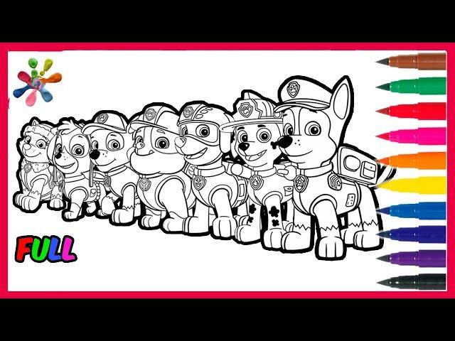 PAW Patrol. Coloring for kids.All series in a row//Раскраски для детей Щенячий патруль