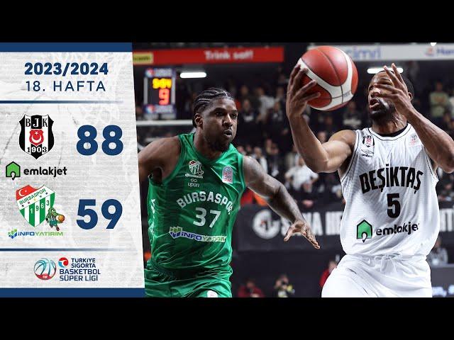 Beşiktaş Emlakjet (88-59) Bursaspor İnfo Yatırım - Türkiye Sigorta Basketbol Süper Ligi - 2023/24