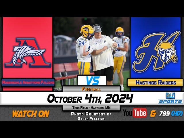 HCTV SPORTS: Hastings Football vs Robbinsdale Armstrong Falcons | 10.4.24