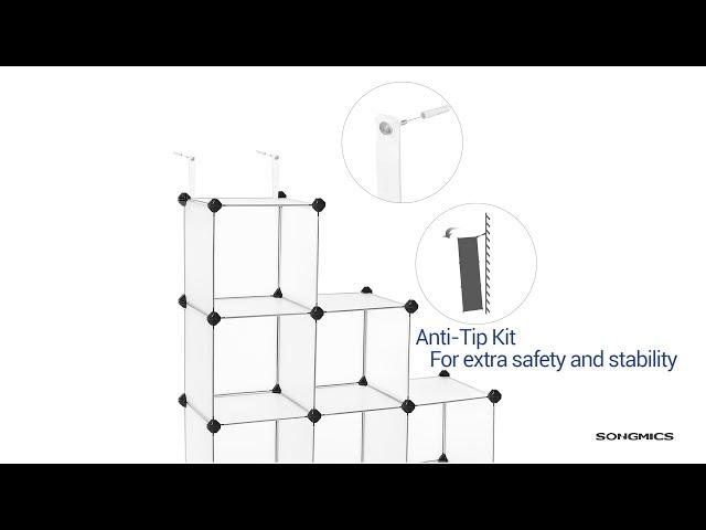 SONGMICS Cube Storage Organizer DIY Plastic Cabinet ULPC06W