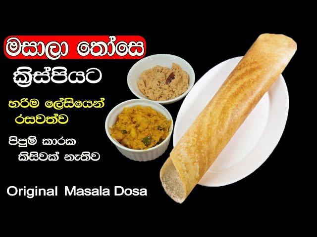 ️මසාලා තෝසෙ නිවරදීම රෙසිපියට | ක්‍රිස්පියට ලේසියෙන් ගෙදරදී හදමු | masala those recipe sinhala