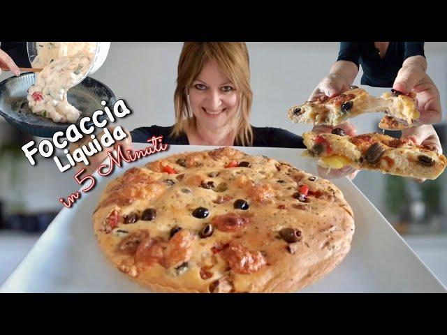 LIQUID FOCACCIA in 5 MINUTES just a spoon is enough 