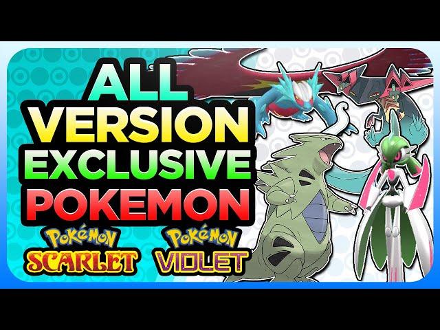 EVERY Version EXCLUSIVE Pokemon In Pokemon Scarlet And Violet