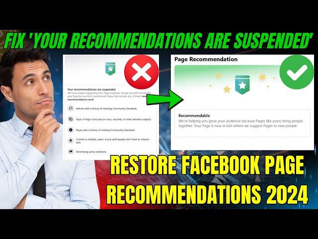 Fix 'Your Recommendations Are Suspended' | Restore Facebook Page Recommendations 2024 ( NewUpdate)