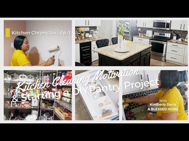 2024 Real Life Kitchen Cleaning Motivation | Starting a DIY Pantry Project