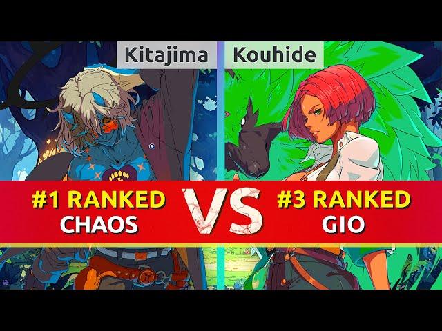 GGST ▰ Pomeranian Kitajima (#1 Ranked Chaos) vs Kouhide (#3 Ranked Giovanna). High Level Gameplay