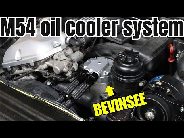 Bevinsee oil cooler cap install + review - track build BMW E46 M54 engine oil cooler system