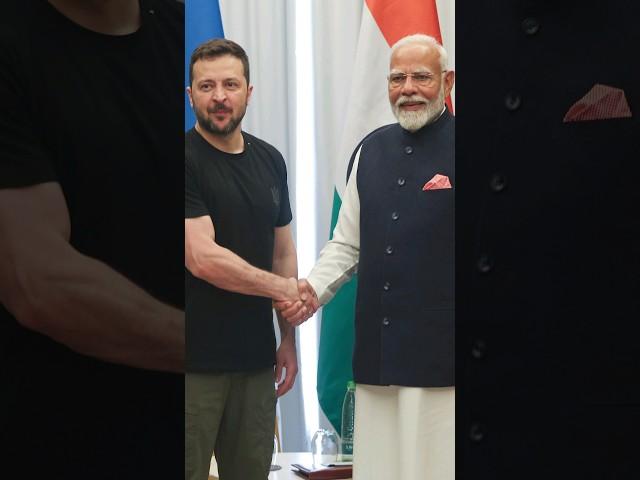 PM Modi holds bilateral talks with Ukrainian President Volodymyr Zelenskyy | G7 Summit | #shorts